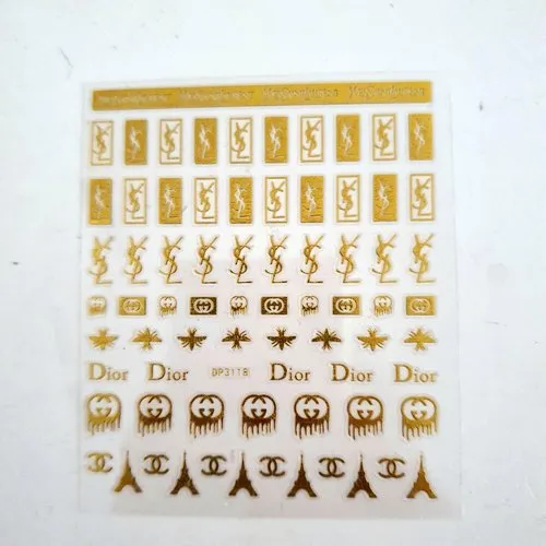 1 grande carte stickers logos marque de luxe (482.4355)