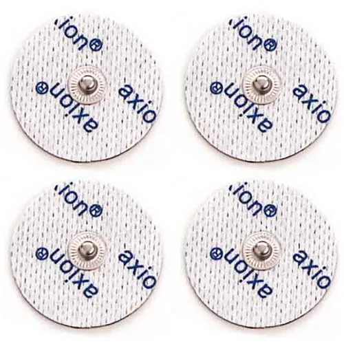 4 électrodes rondes TENS EMS diamètre 3,2 cm avec bouton-pression | axion