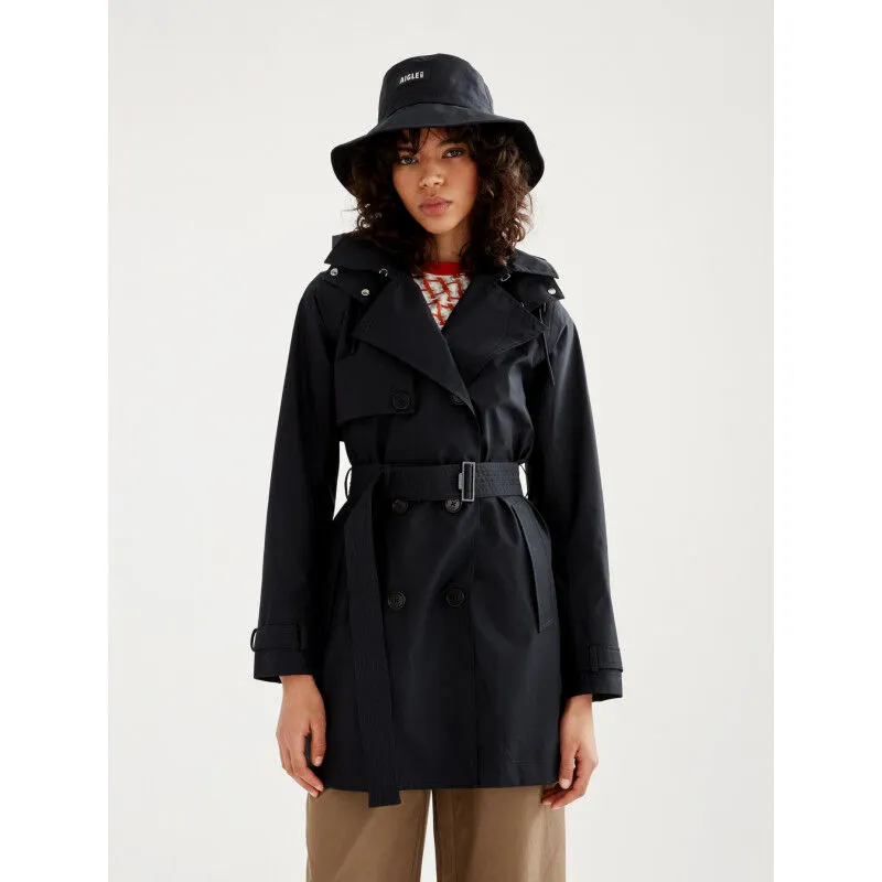 Aigle Trench court Gore-Tex® à capuche - Veste imperméable femme | Hardloop