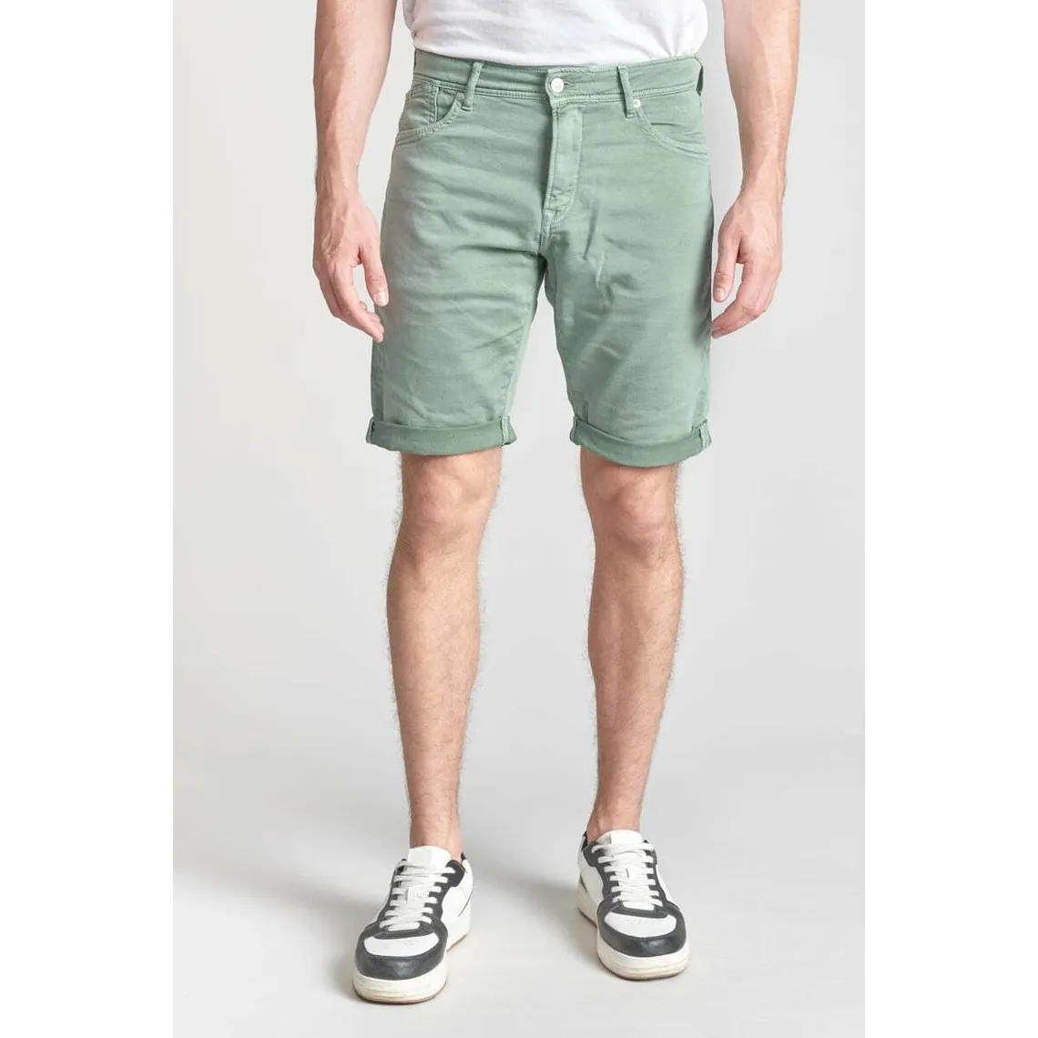 Bermuda short BODO vert sauge en coton | 3 Suisses