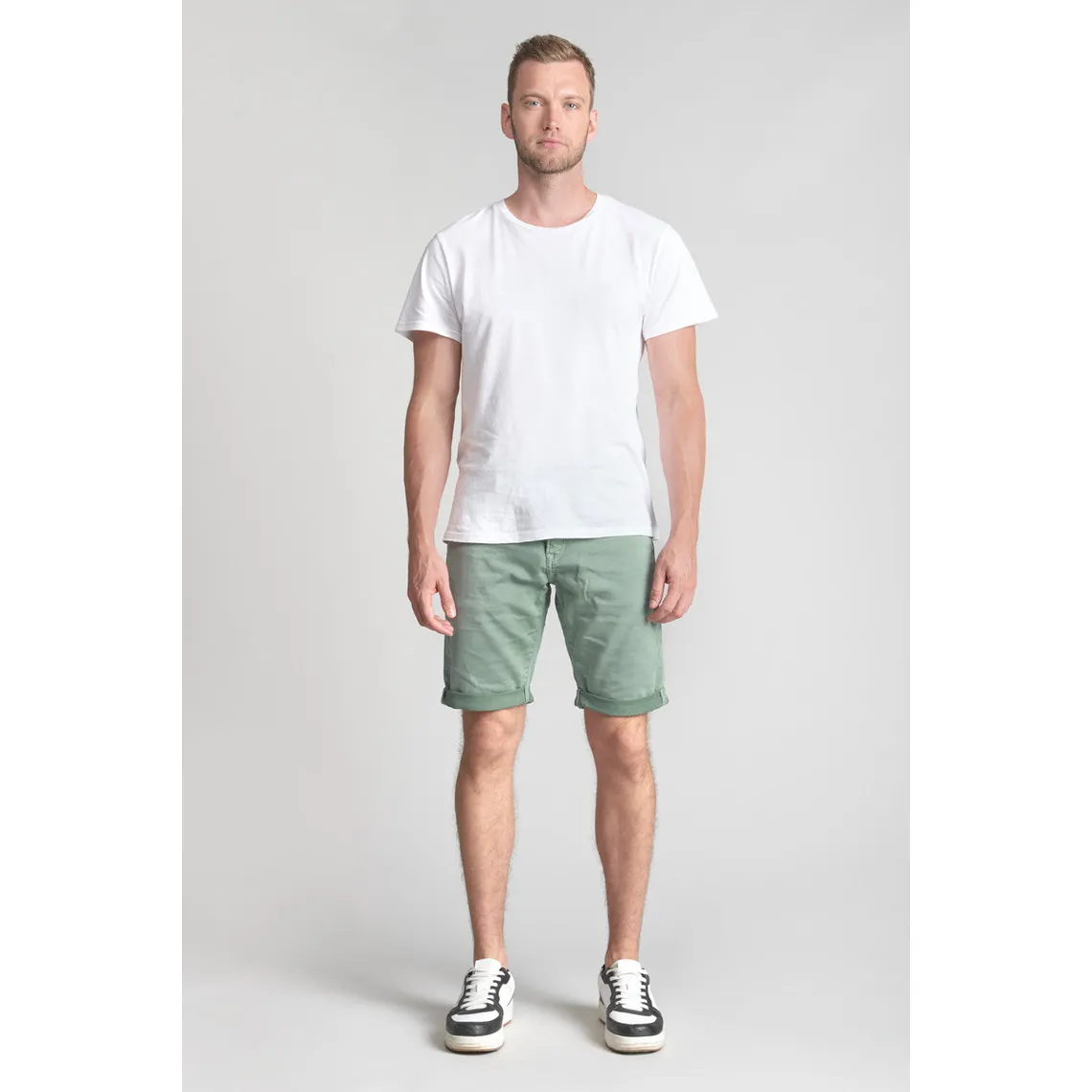 Bermuda short BODO vert sauge en coton | 3 Suisses