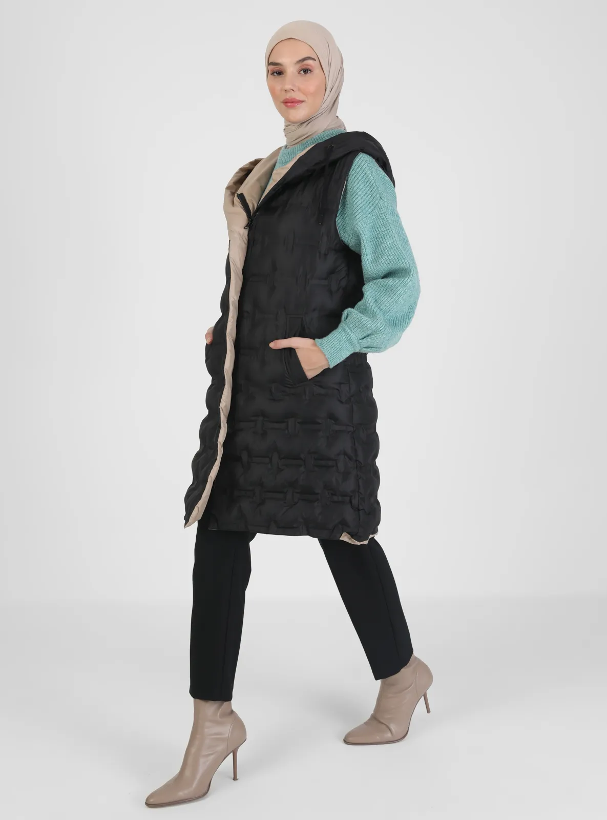 Black - - Unlined - Vest