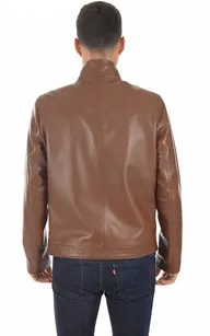 Blouson agneau cognac homme La Canadienne - La Canadienne - Blousons Cuir Cognac