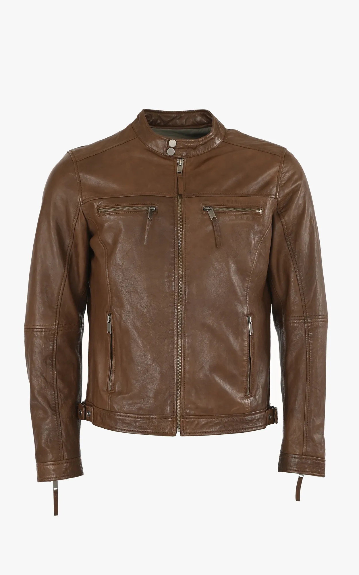 Blouson agneau marron clair La Canadienne - La Canadienne - Blousons Cuir Marron Clair