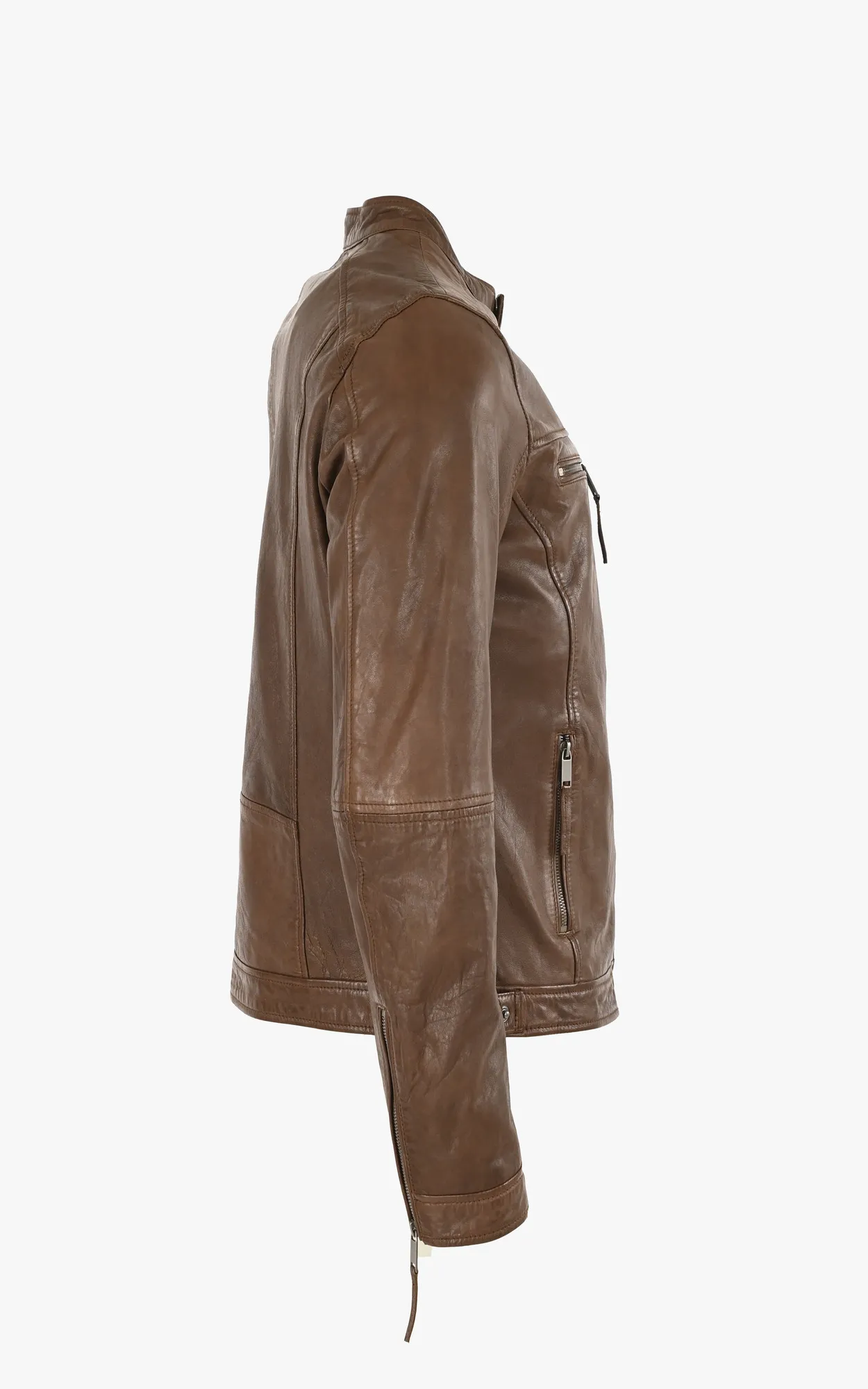 Blouson agneau marron clair La Canadienne - La Canadienne - Blousons Cuir Marron Clair