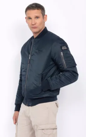 Blouson AIRFORCE RS Navy Schott - La Canadienne - Blousons Textile Marine