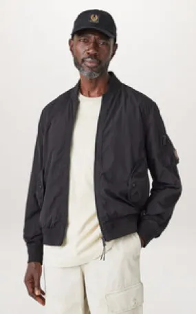 Blouson bomber léger noir Belstaff - La Canadienne - Blousons Textile Noir