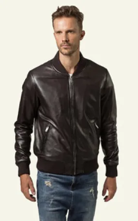 Blouson Bonbon marron Serge Pariente - La Canadienne - Blousons Cuir Marron