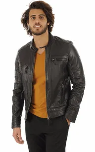 Blouson Casey noir Oakwood - La Canadienne - Blousons Cuir Noir