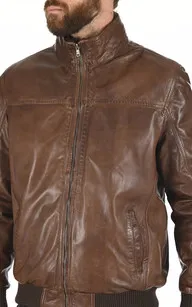 Blouson confort agneau cognac Smarty - La Canadienne - Blousons Cuir Cognac