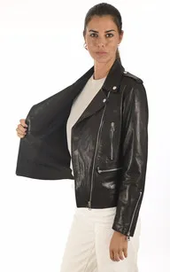 Blouson confort agneau noir La Canadienne - La Canadienne - Blousons Cuir Noir