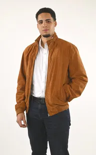 Blouson confort velours cognac La Canadienne - La Canadienne - Blousons Nubuck et Daim Cognac