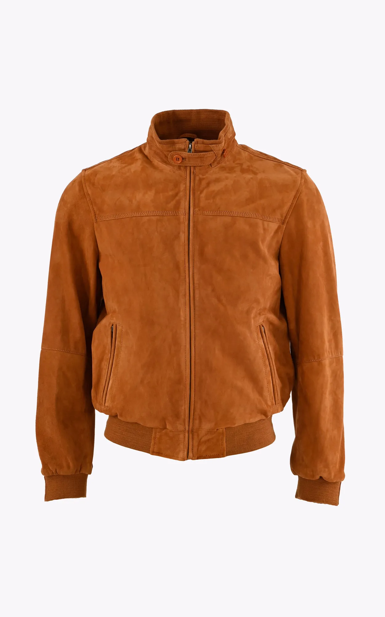 Blouson confort velours cognac La Canadienne - La Canadienne - Blousons Nubuck et Daim Cognac