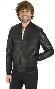 Blouson cuir agneau noir La Canadienne - La Canadienne - Blousons Cuir Noir