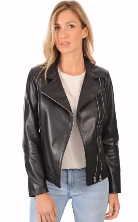 Blouson Cuir Femme Noir La Canadienne - La Canadienne - Blousons Cuir Noir