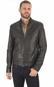 Blouson cuir homme marron La Canadienne - La Canadienne - Blousons Cuir Marron