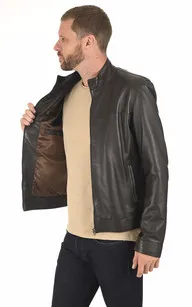 Blouson cuir homme marron La Canadienne - La Canadienne - Blousons Cuir Marron