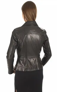 Blouson cuir végétal noir La Canadienne - La Canadienne - Blousons Cuir Noir