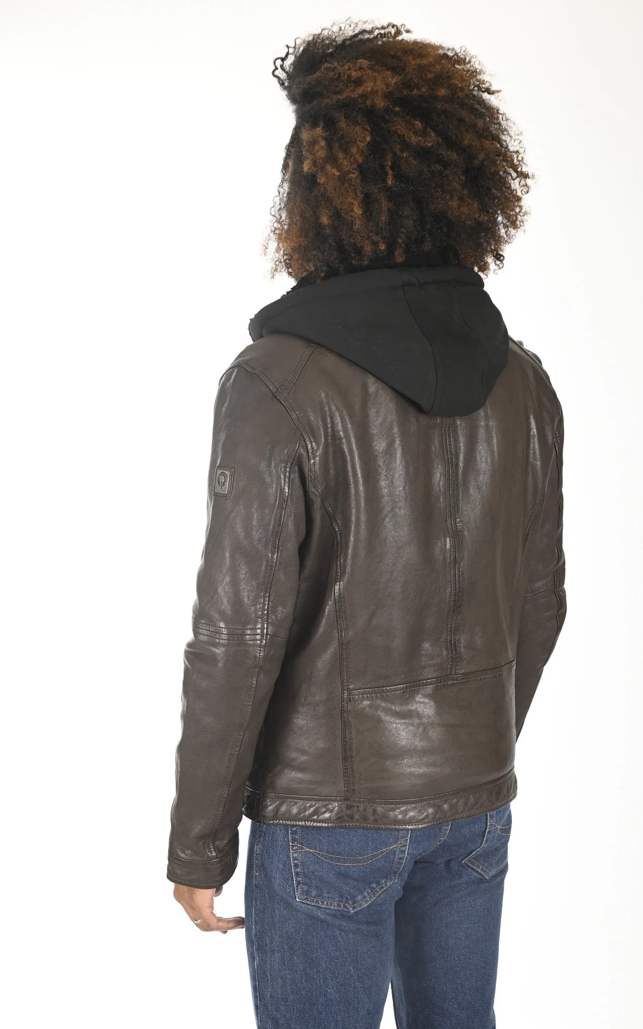 Blouson Drink cuir chocolat Oakwood - La Canadienne - Blousons Cuir Chocolat