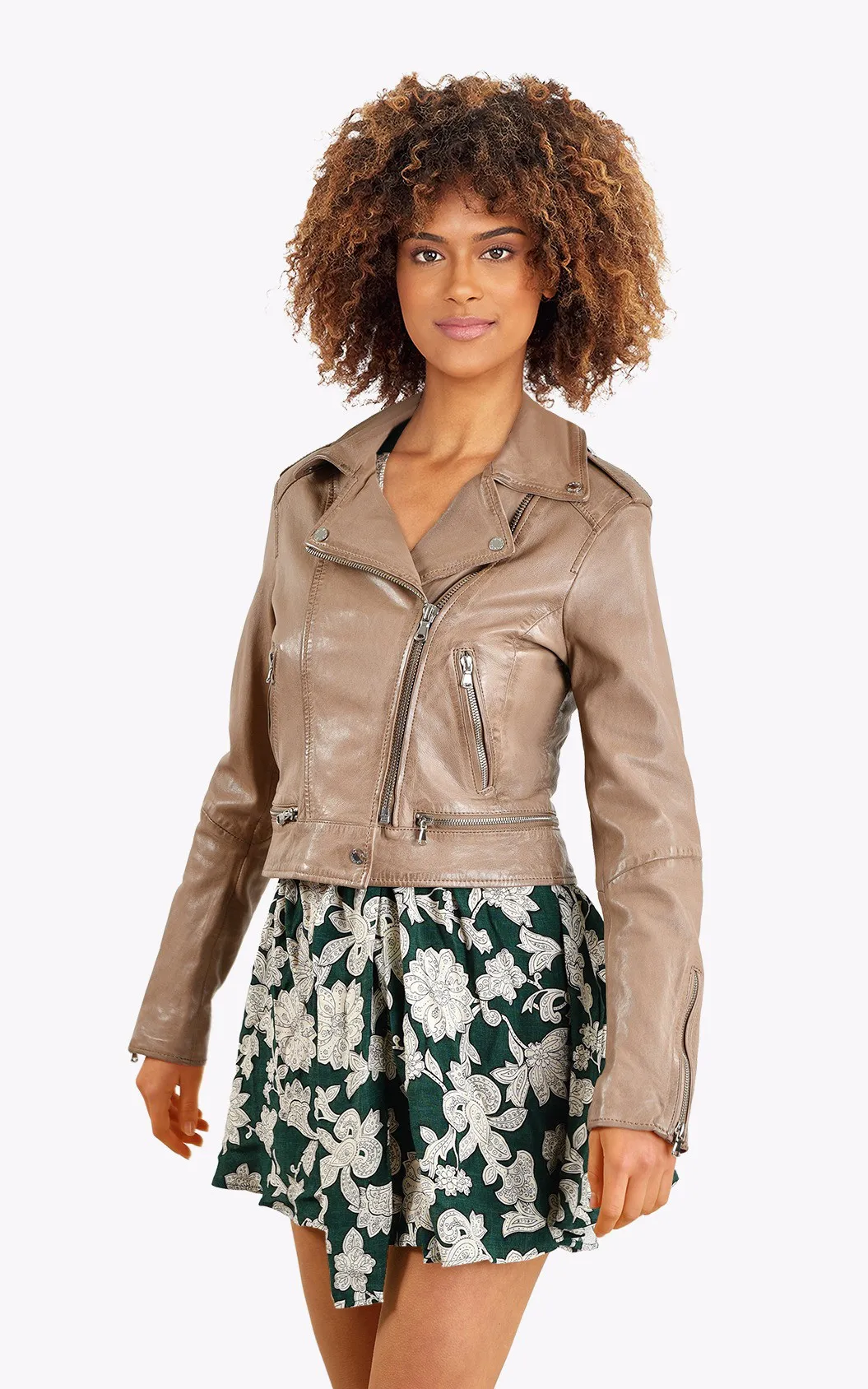 Blouson Kyoto Yemen Oakwood - La Canadienne - Blousons Cuir Taupe