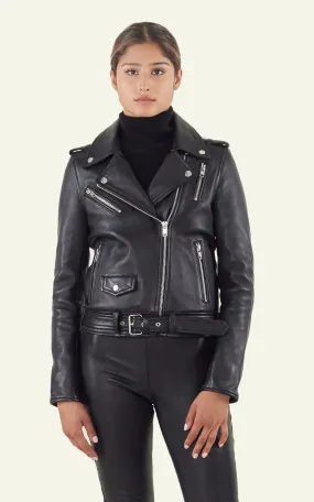 Blouson Liv noir Serge Pariente - La Canadienne - Blousons Cuir Noir