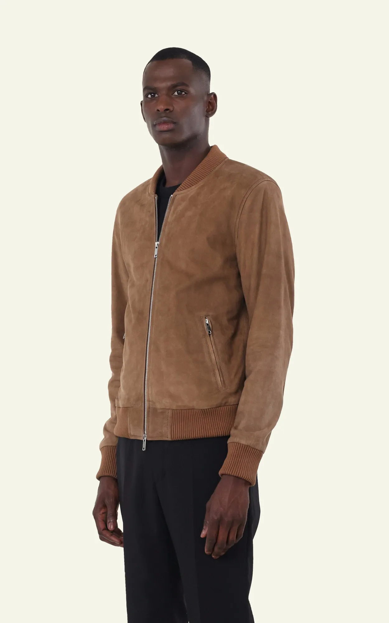 Blouson New Bonbon camel Serge Pariente - La Canadienne - Blousons Cuir Camel