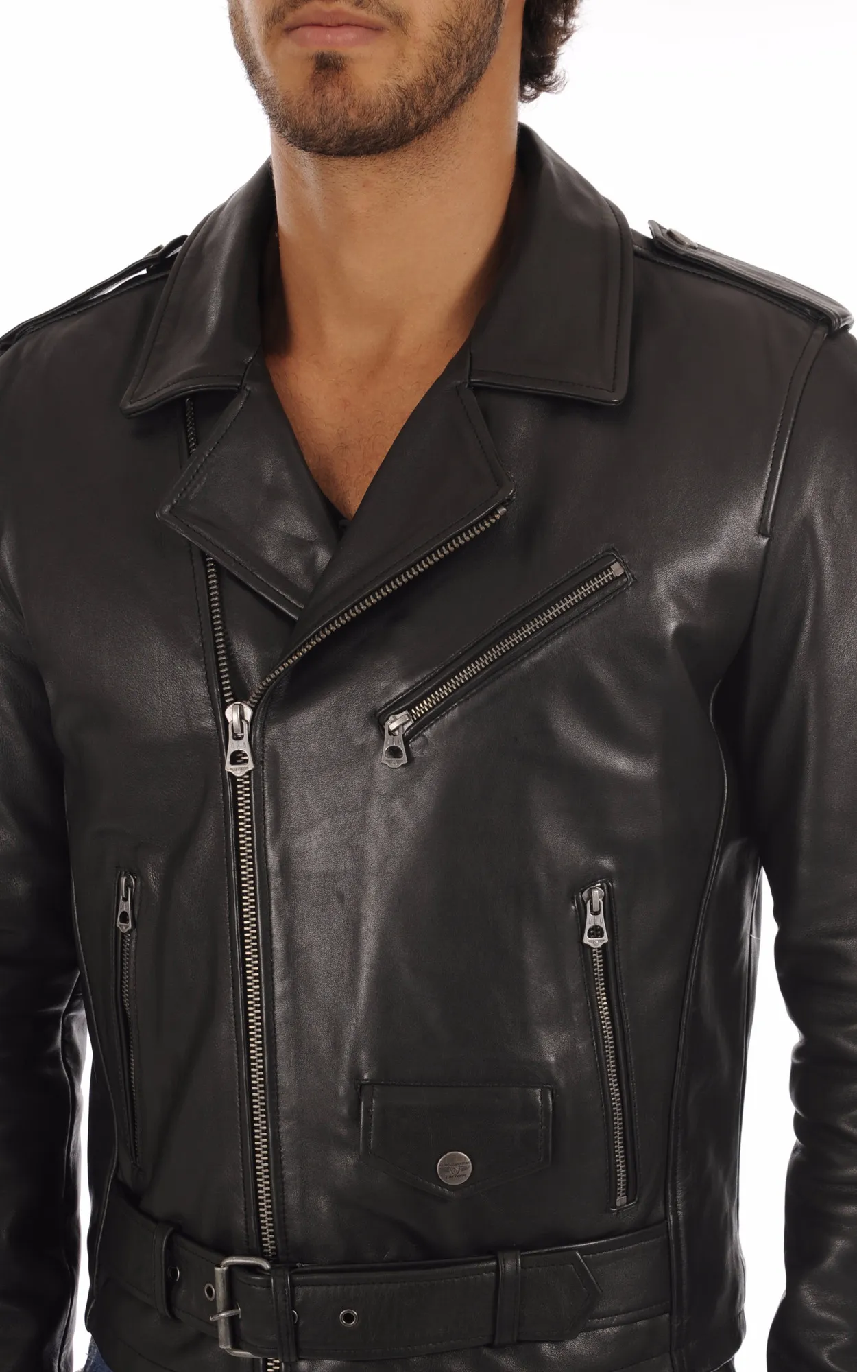 Blouson Rick Vachette Noir Daytona 73 - La Canadienne - Blousons Cuir Noir