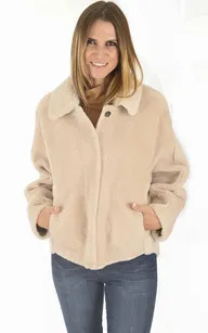 Blouson réversible Hélène beige Oakwood - La Canadienne - Blousons Textile Beige