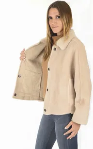 Blouson réversible Hélène beige Oakwood - La Canadienne - Blousons Textile Beige