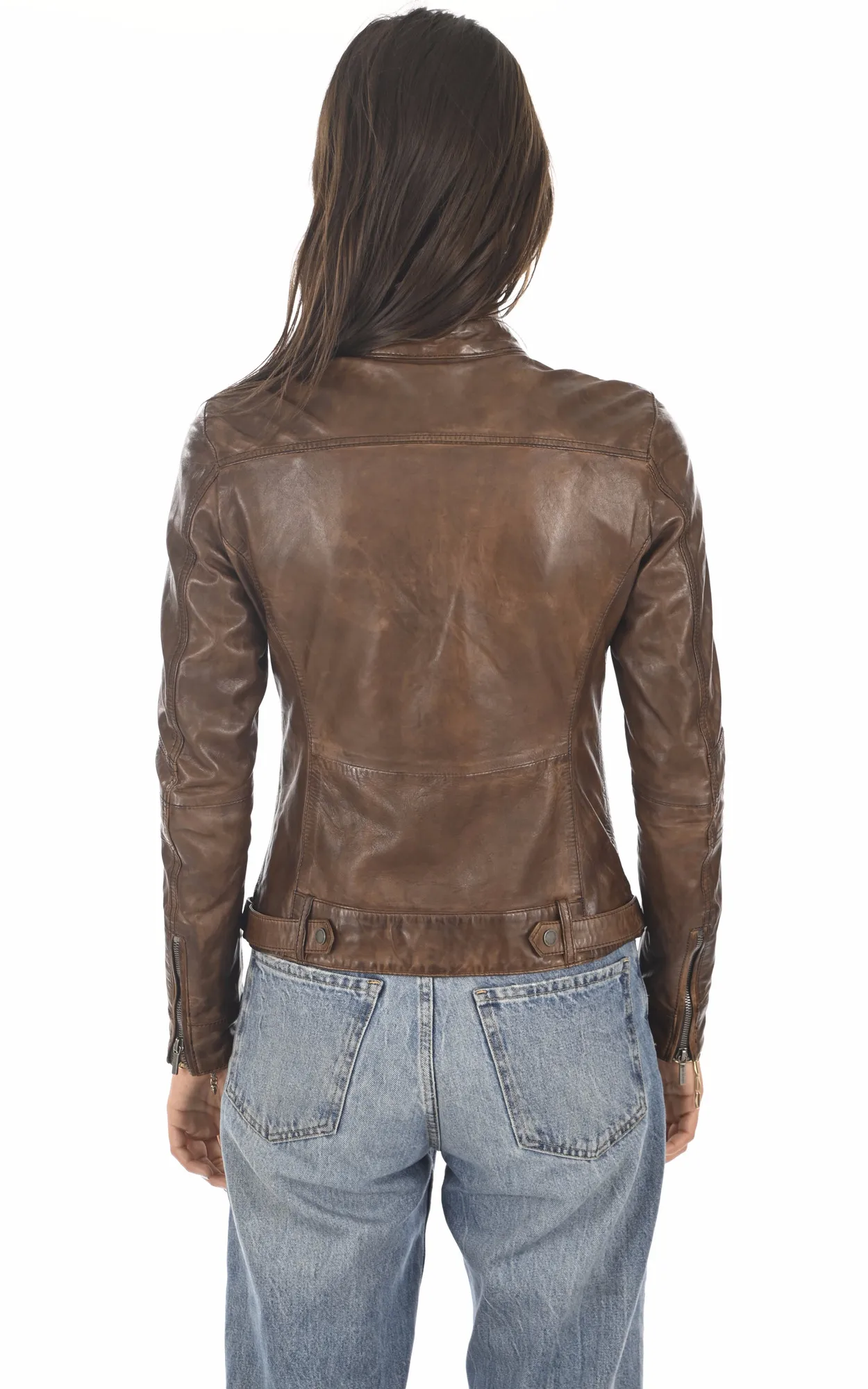 Blouson Silene marron Rose Garden - La Canadienne - Blousons Cuir Bison