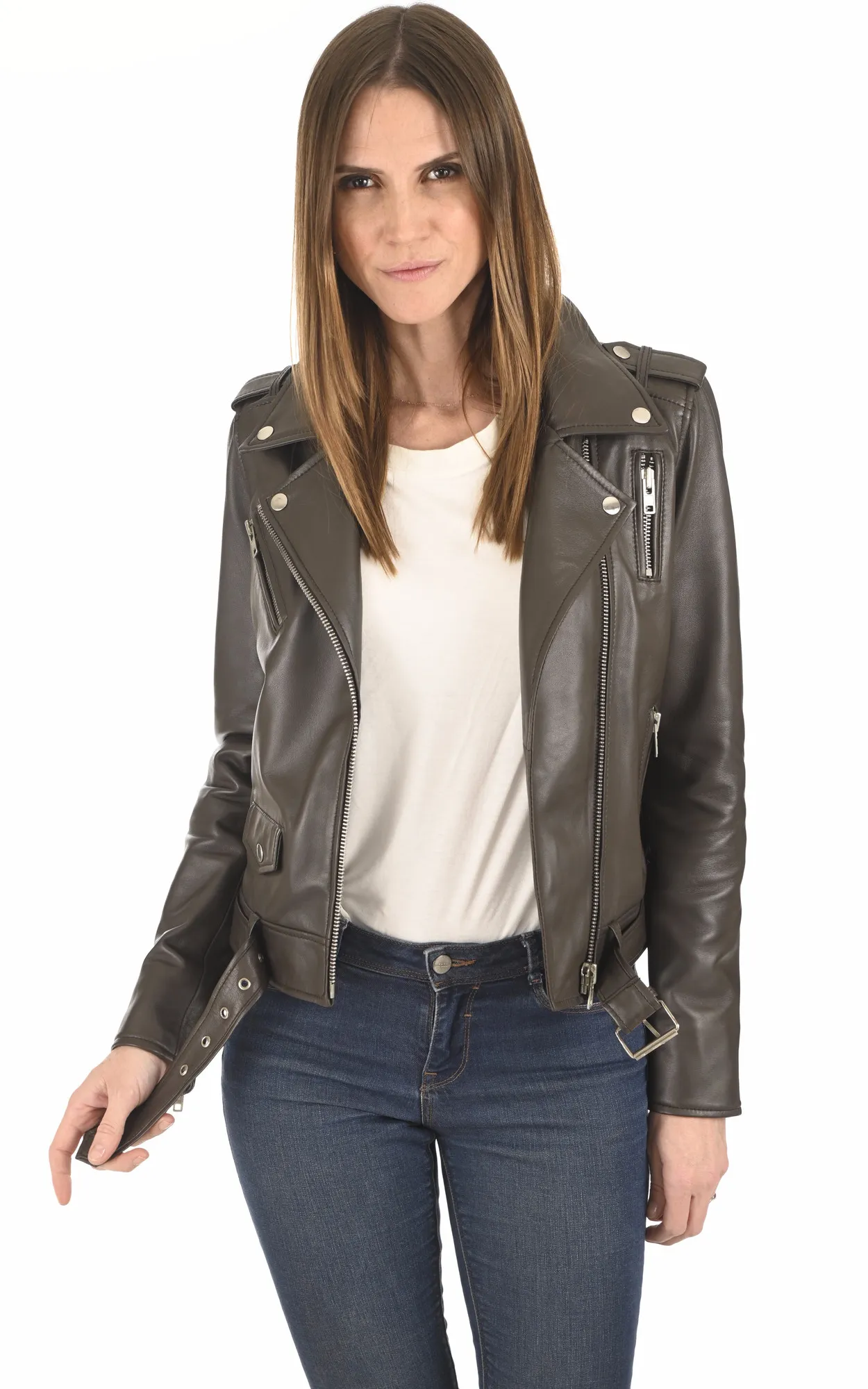 Blouson Style 17W marron Serge Pariente - La Canadienne - Blousons Cuir Marron