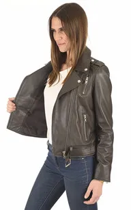 Blouson Style 17W marron Serge Pariente - La Canadienne - Blousons Cuir Marron