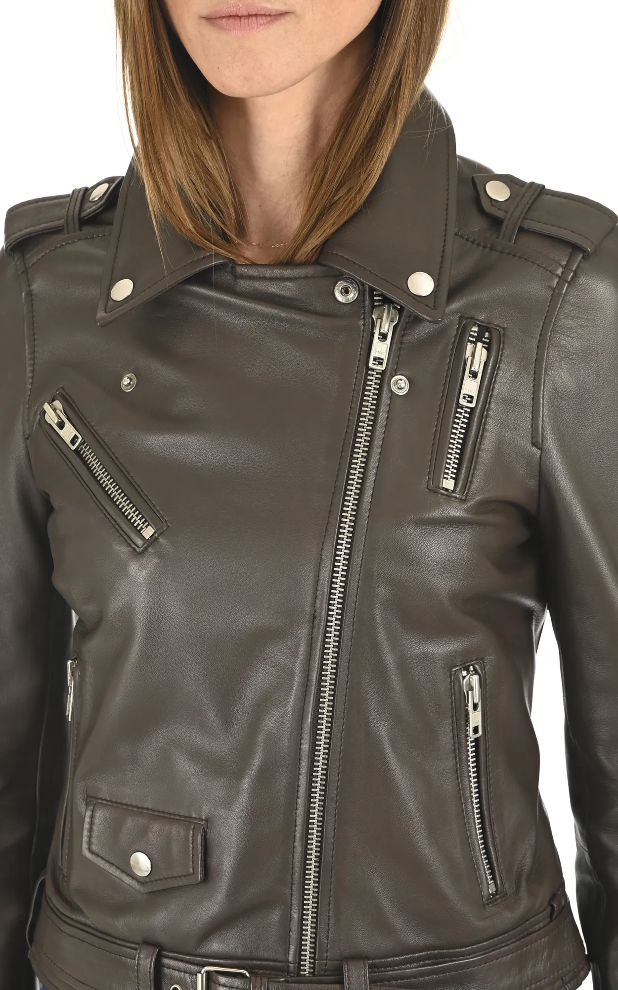 Blouson Style 17W marron Serge Pariente - La Canadienne - Blousons Cuir Marron