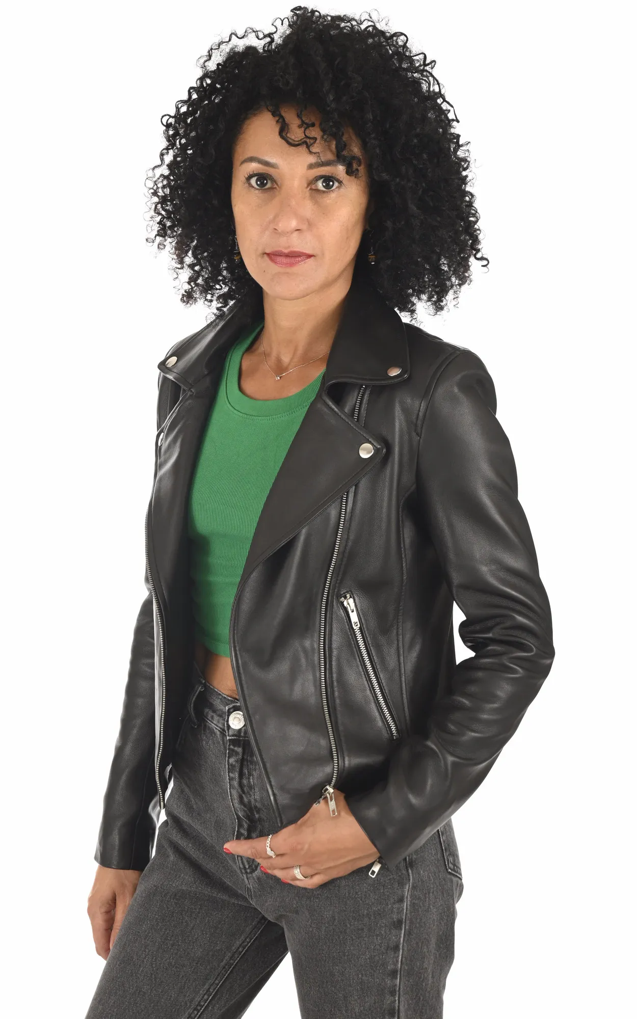 Blouson Style 24 noir Serge Pariente - La Canadienne - Blousons Cuir Noir