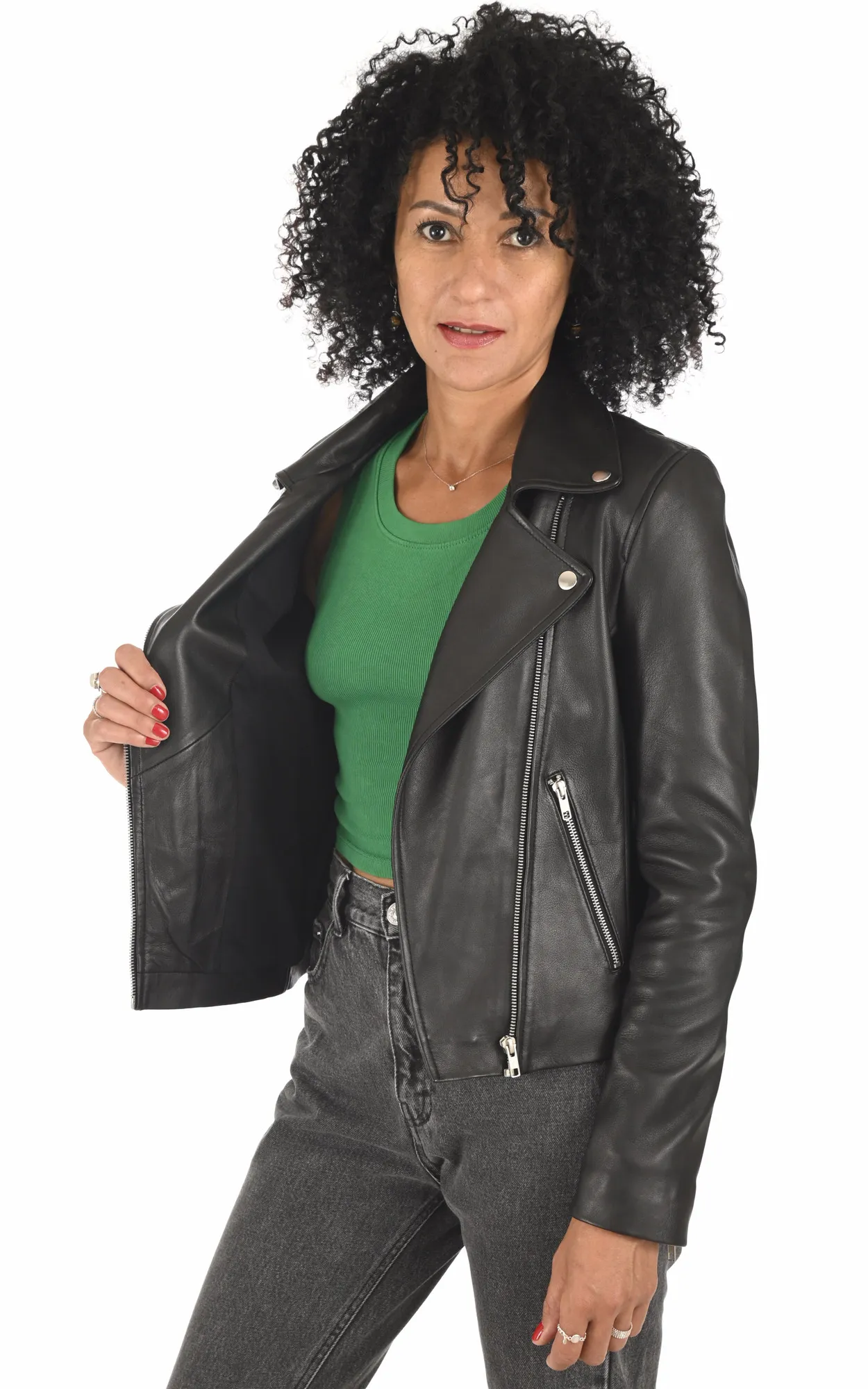 Blouson Style 24 noir Serge Pariente - La Canadienne - Blousons Cuir Noir