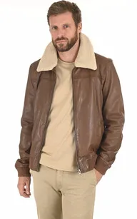 Blouson Trader marron Oakwood - La Canadienne - Blousons Cuir Marron