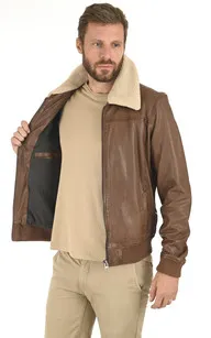 Blouson Trader marron Oakwood - La Canadienne - Blousons Cuir Marron