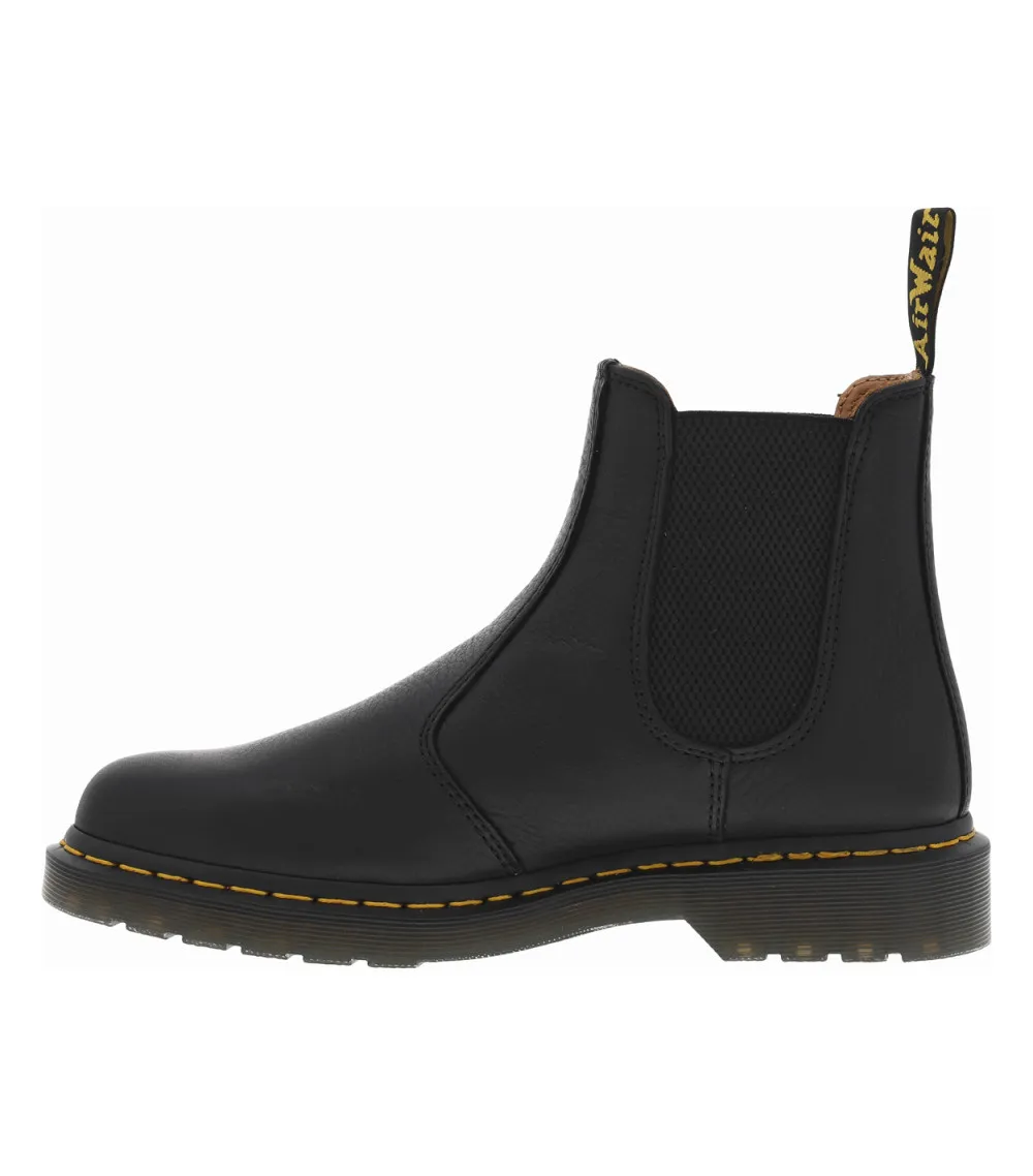 Boots Dr.Martens en cuir noires et à bandes élastiquées