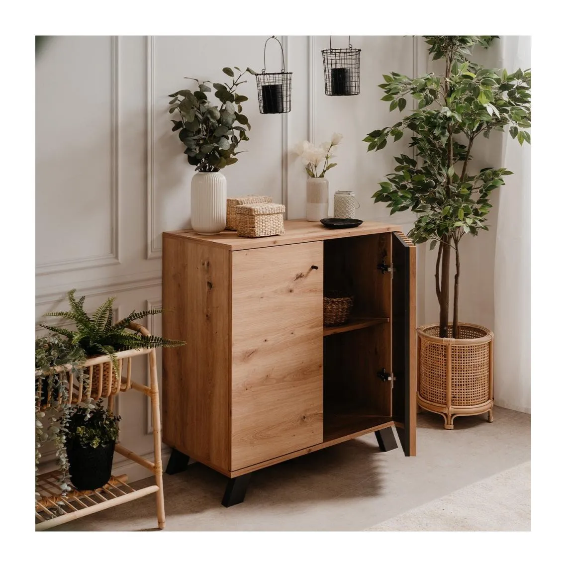 Buffet 2 Portes Décor Chêne Artisan LUBLIN | 3 Suisses