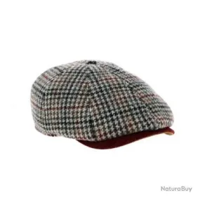 CASQUETTE IRLANDAISE EN LAINE PIED DE POULE T59