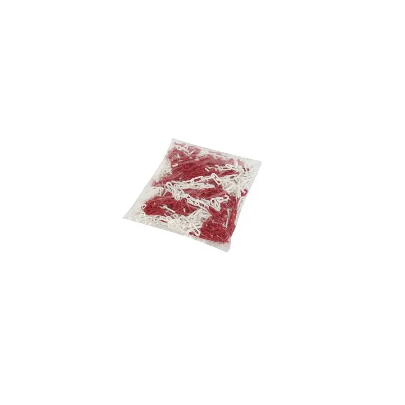Chaîne polyéthylène bi-color rouge et blanc de 6         