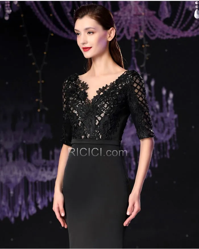 Clearance Demi Manche Princesse Modeste 2019 Dentelle Robes De Soirée