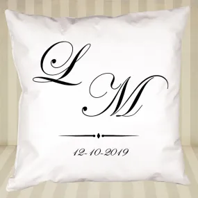 Coussin monogrammé personnalisé