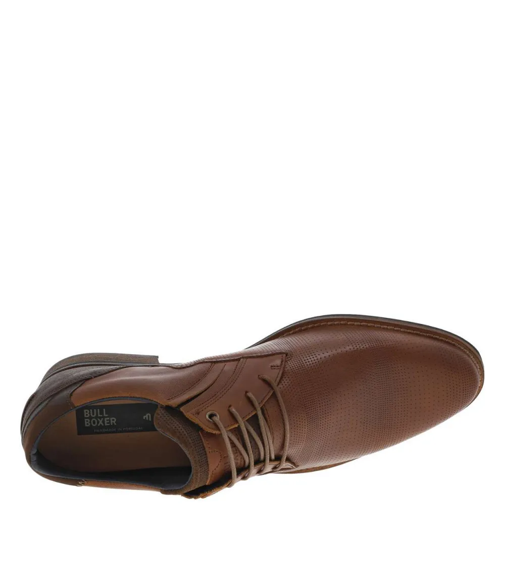 Derbies Bullboxer en cuir cognac et à lacets
