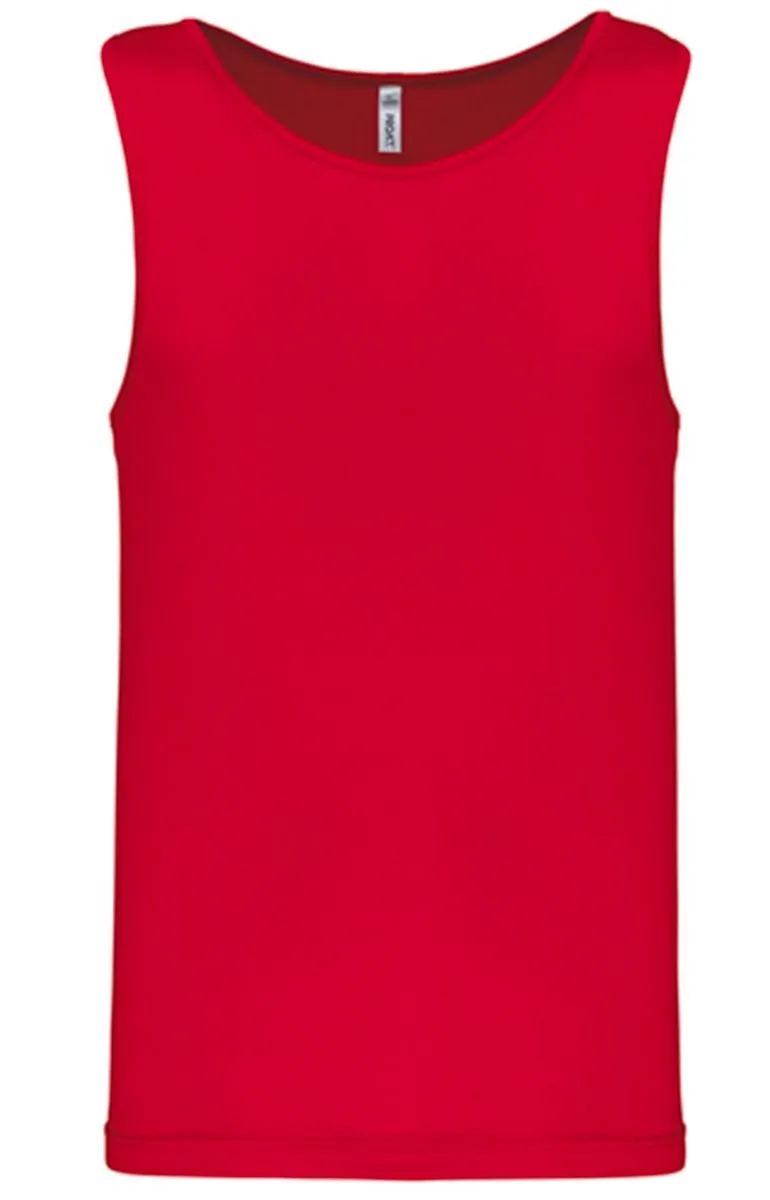 Débardeur de sport - Homme - PA441 - rouge 