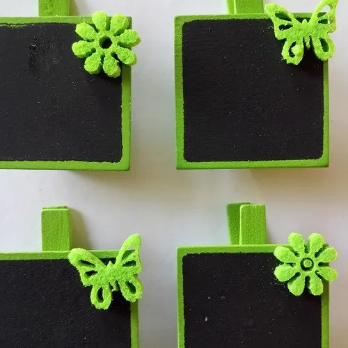 Embellissements épingles à linge ardoise et feutrine