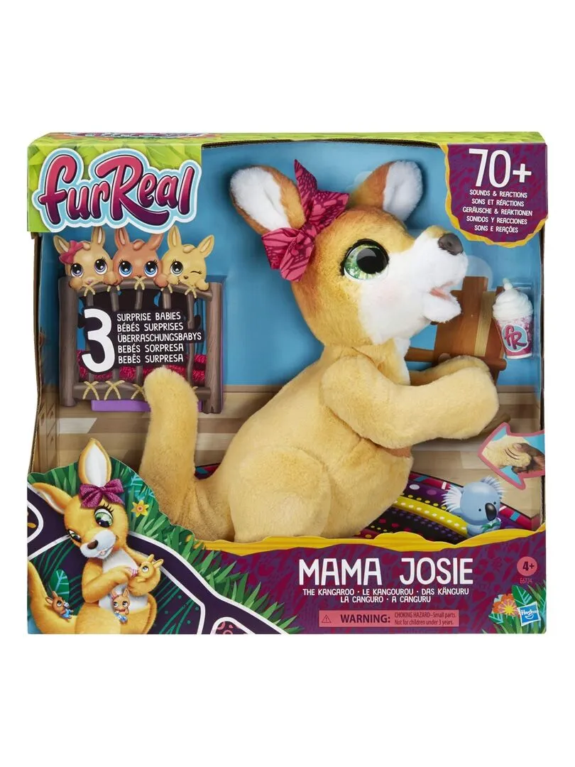 furReal Mama Josie, jouet kangourou interactif - Beige