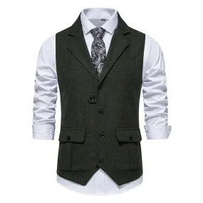 Gilet Classique pour Homme avec Design légant et Col Souple – Pour des Combinaisons Harmonieuses