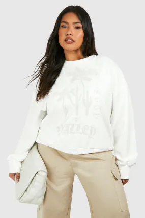 Grande taille - Sweat oversize à slogan