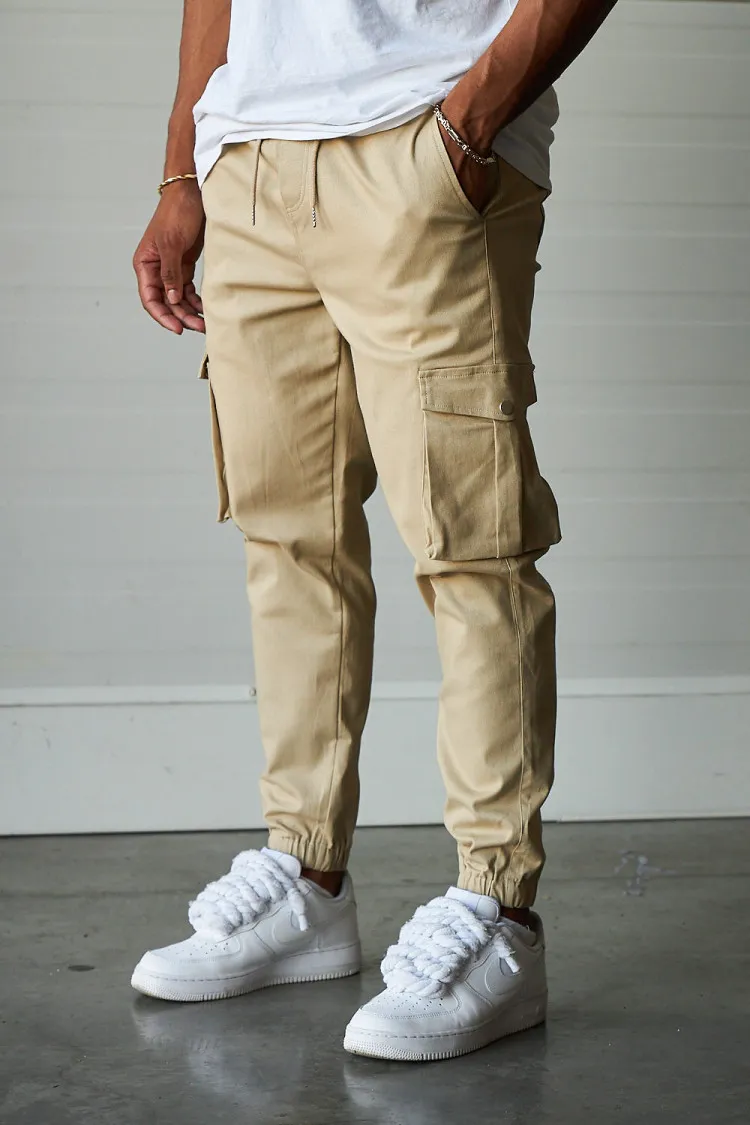 Joggerpant beige cargo